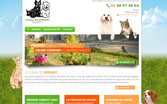 Site du Chenil de Kersaby, Pension chien chat à Concarneau