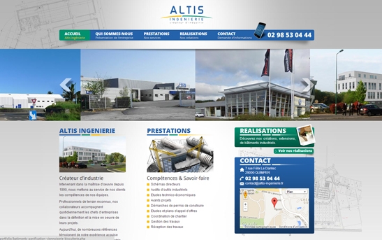 Site web ALTIS Ingénierie Quimper