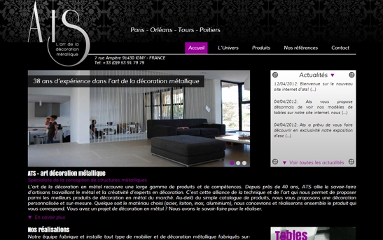 Site web Art Décoration métallique