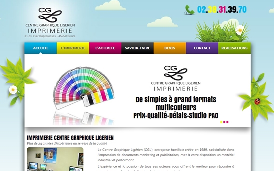 Site web Imprimerie CGL
