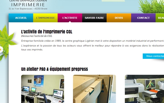 page interne site imprimerie