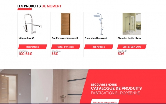 creation site web vente de materiaux quimper