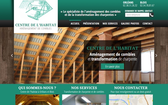 Création site Internet société d'aménagement de combles