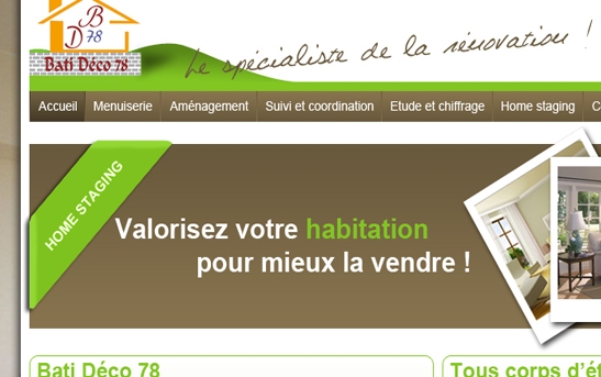 Site Internet d'un artisan en renovation