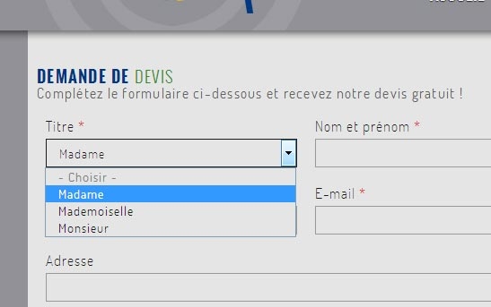 formulaire devis electricité