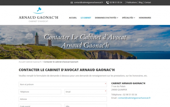 creation site web cabinet avocat quimper