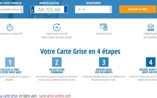 Création d'un site web pour démarches de carte grise en ligne