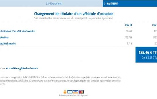 Création d'un site web pour démarches de carte grise en ligne