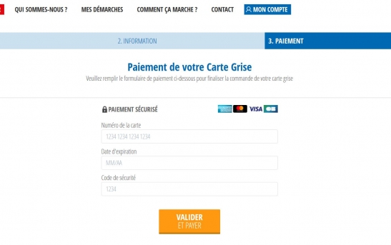 Création d'un site web pour démarches de carte grise en ligne