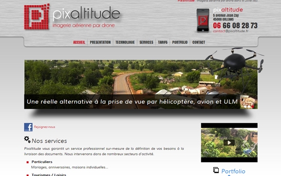 Site web prise de vue aérienne Drone