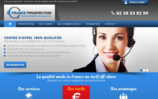 Site web call center et prospection commerciale