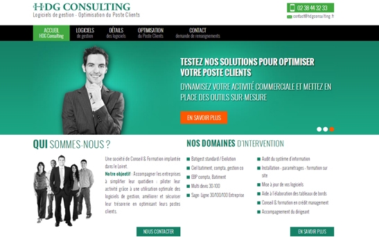 Site web société de conseil en gestion et en formation