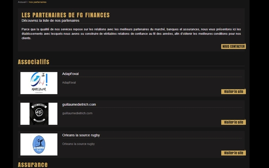 partenaires site web élégant courtage