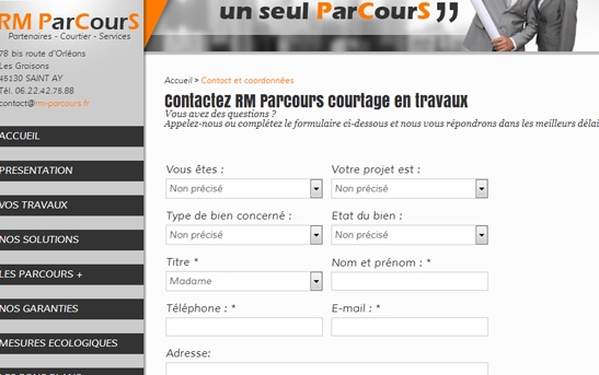 site web courtier contact