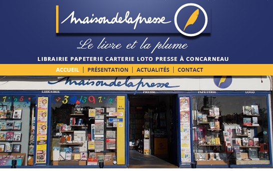 Site Internet Maison de la Presse à Concarneau