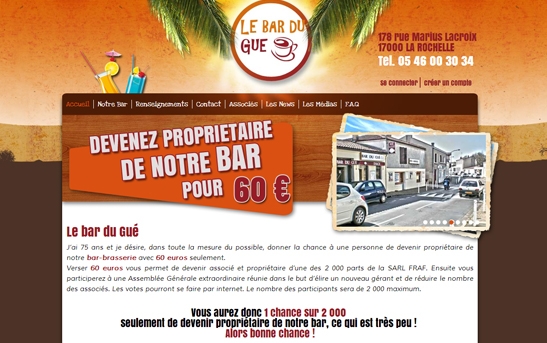 Site web Jeu concours