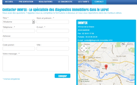 contact site web immobilier