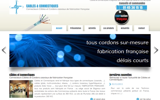 Site web Câbles et connectiques Made in France