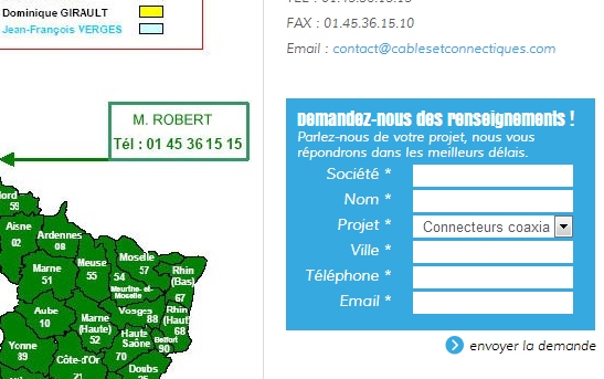 zone contact site web industrie