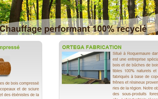 design site granulés bois et bûches compressées