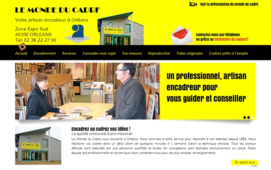 Site web Artisan encadreur