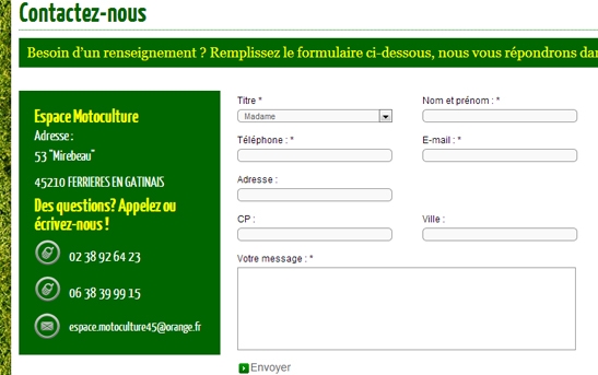 contact site web motoculture