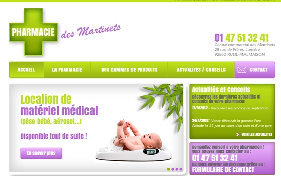 Site Internet Pharmacie des Martinets