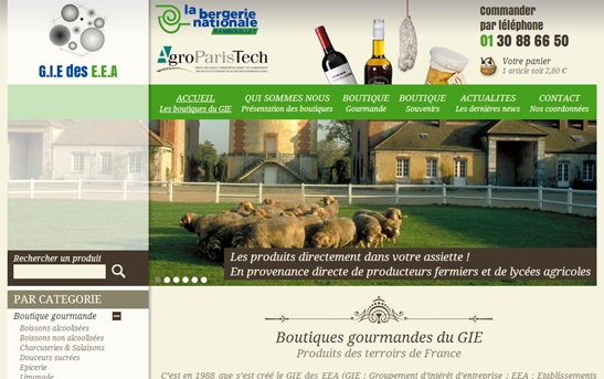 Site web boutique produits du terroir