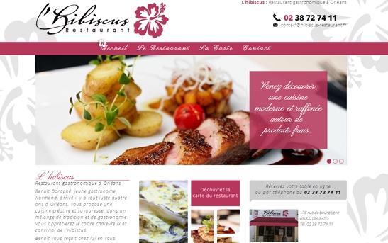 accueil site web restaurant gastro