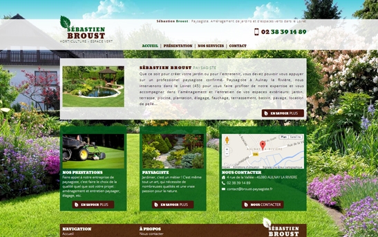 Création site Paysagiste Jardinier Horticulture - site de création paysagiste