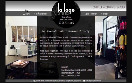 Création site web Salon de Coiffure Concarneau