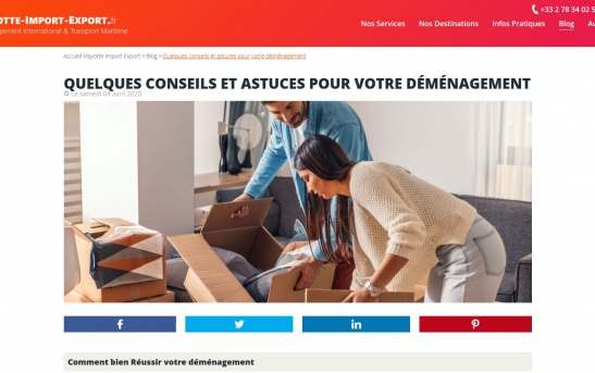 creation site web demenagement