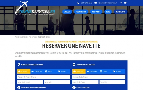 creation site web transport de personnes