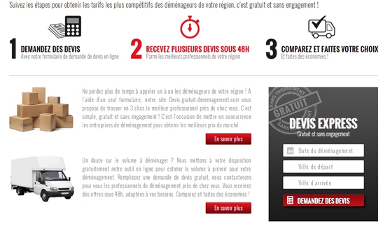 site devis express déménagement