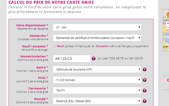 calculateur prix carte grise en ligne