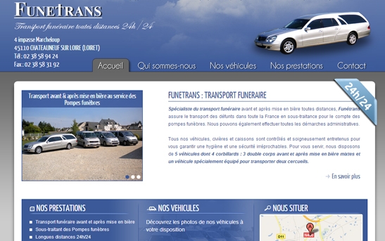 Site web Transport funéraire