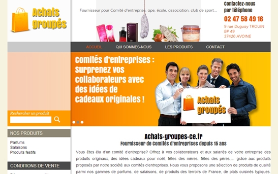 Site web fournisseur Comité d'entreprise