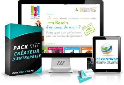 presentation du pack creation site pour createur d entreprise