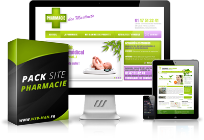 presentation du pack creation site pharmacie et parapharmacie